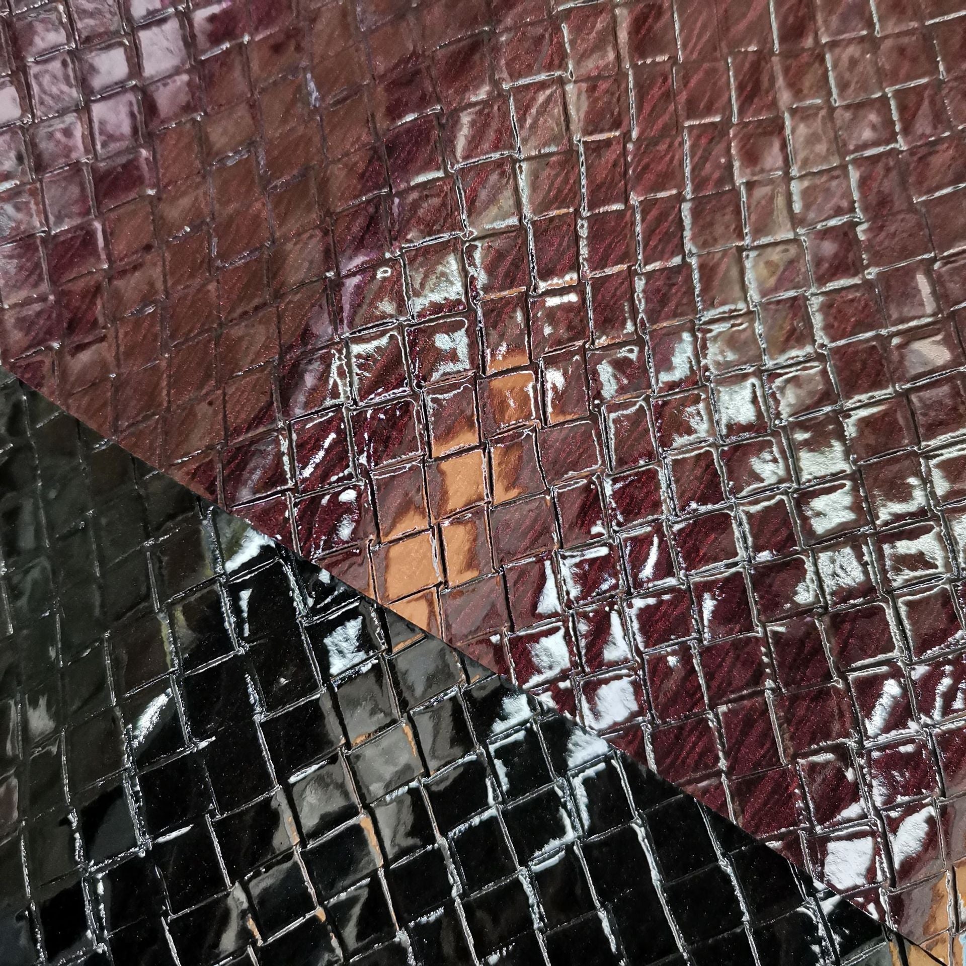 KTX-240211 Pearlescent Braided PU Leather - 0.9mm Thickness, 137cm Wide for Shoes, Furniture, and More