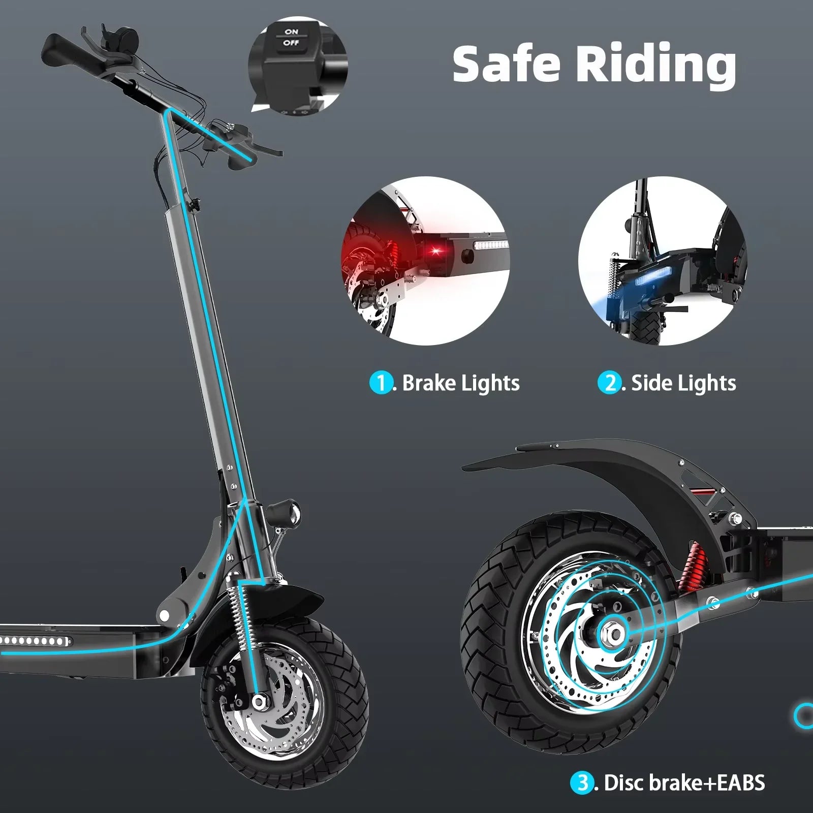 KTX-240403 Electric Scooter X750 for Adults - 80KM Range, 65KM/H Speed, 1600W Motor, Foldable Design