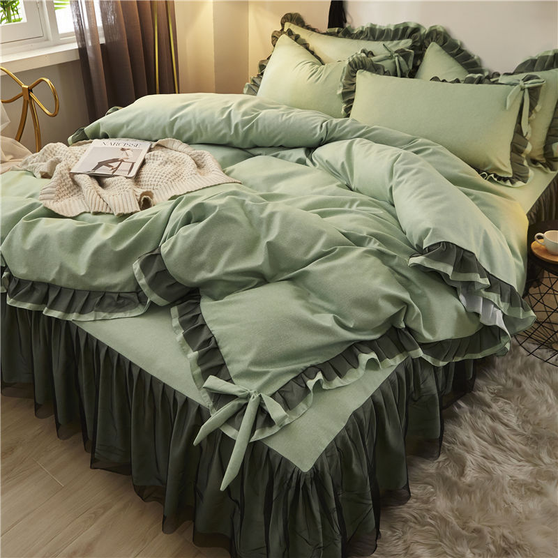 KTX-240531 Cotton Lace Bedspread Set for 1.5x2.0, 1.8x2.0, and 2.0x2.2 Meter Beds