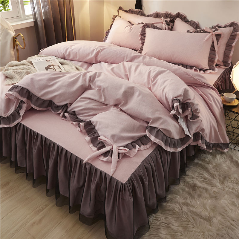 KTX-240531 Cotton Lace Bedspread Set for 1.5x2.0, 1.8x2.0, and 2.0x2.2 Meter Beds