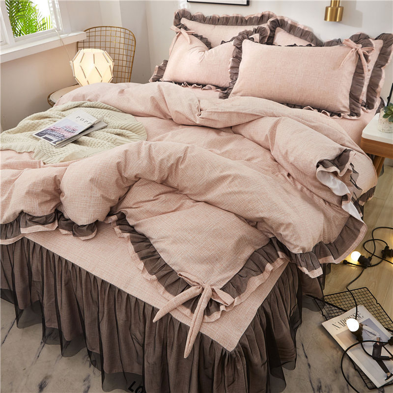 KTX-240531 Cotton Lace Bedspread Set for 1.5x2.0, 1.8x2.0, and 2.0x2.2 Meter Beds