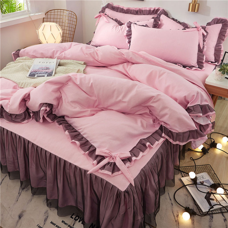 KTX-240531 Cotton Lace Bedspread Set for 1.5x2.0, 1.8x2.0, and 2.0x2.2 Meter Beds