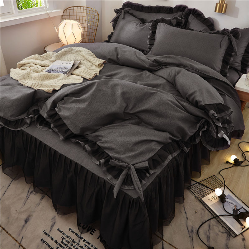 KTX-240531 Cotton Lace Bedspread Set for 1.5x2.0, 1.8x2.0, and 2.0x2.2 Meter Beds