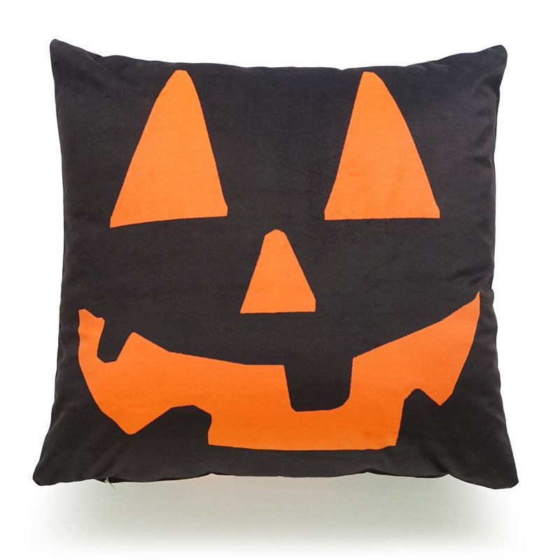 KTX-241363 Halloween Decorative Pillowcase for Living Room, Bedroom, and More - Cotton and Linen Blend, 45x45cm