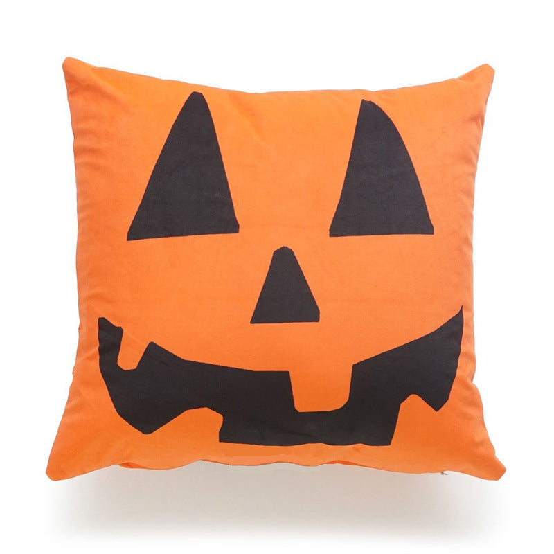 KTX-241363 Halloween Decorative Pillowcase for Living Room, Bedroom, and More - Cotton and Linen Blend, 45x45cm