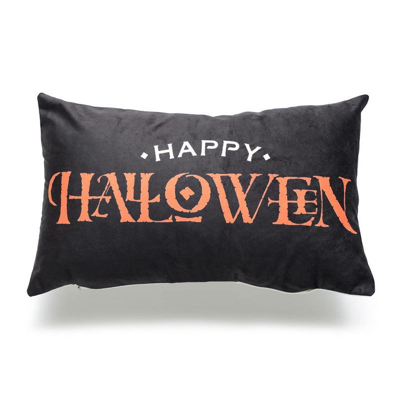 KTX-241363 Halloween Decorative Pillowcase for Living Room, Bedroom, and More - Cotton and Linen Blend, 45x45cm