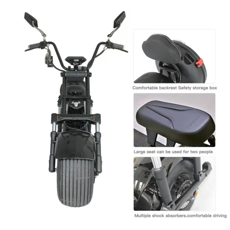 KTX-244179 Powerful 2000W Fat Tire Electric Scooter with 60V Battery, 60-80km Range and Max Speed of 65km/h