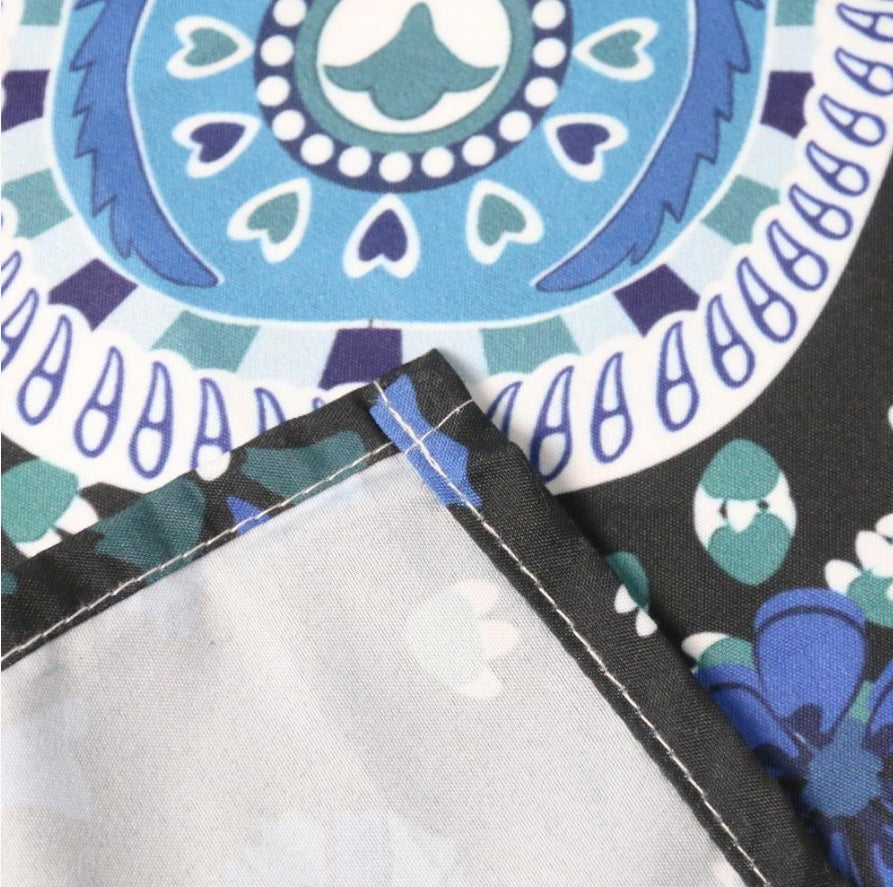 KTX-245907 Mandala Printed Polyester Wall Tapestry for Home Decor