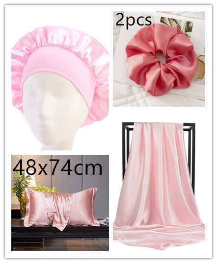 KTX-246035 Silk-like Luxury Square Cushion Cover in White, Metallic Silver, Princess Pink, and Navy - 40x40cm