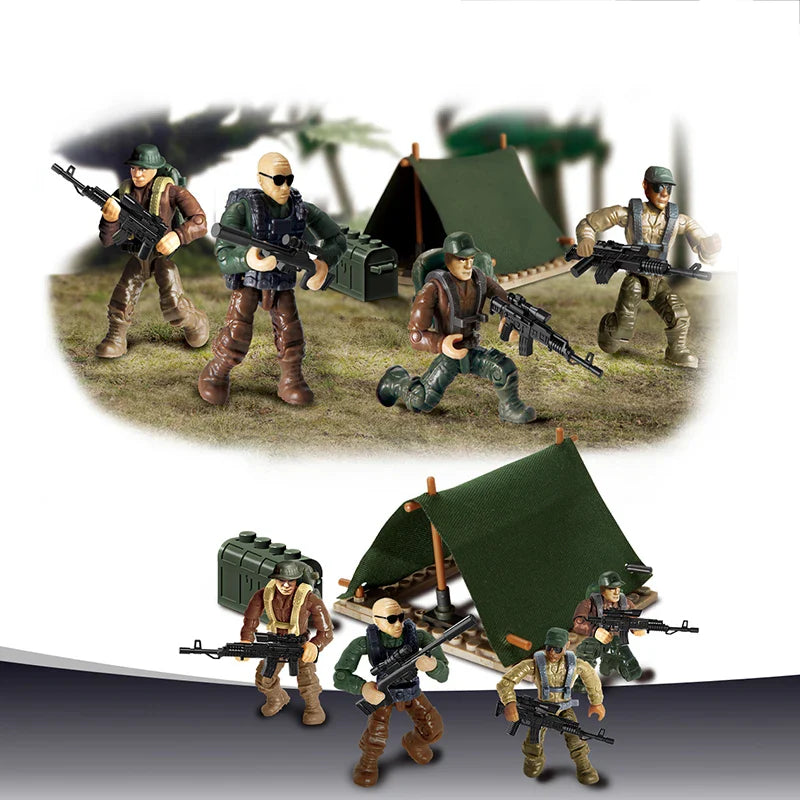 KTX-246867 Military Action Figures Building Block Toy Set for Kids – Special Forces Assembly Toys