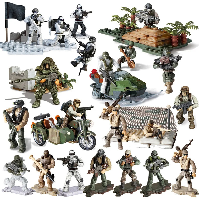 KTX-246867 Military Action Figures Building Block Toy Set for Kids – Special Forces Assembly Toys