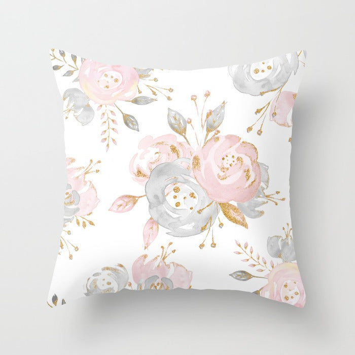 KTX-247187 Pastoral Floral Design Pillowcase in Soft Peach Skin Material