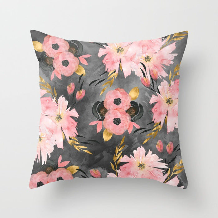 KTX-247187 Pastoral Floral Design Pillowcase in Soft Peach Skin Material