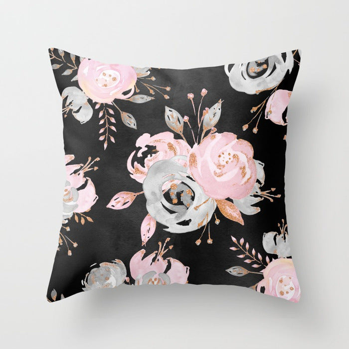 KTX-247187 Pastoral Floral Design Pillowcase in Soft Peach Skin Material