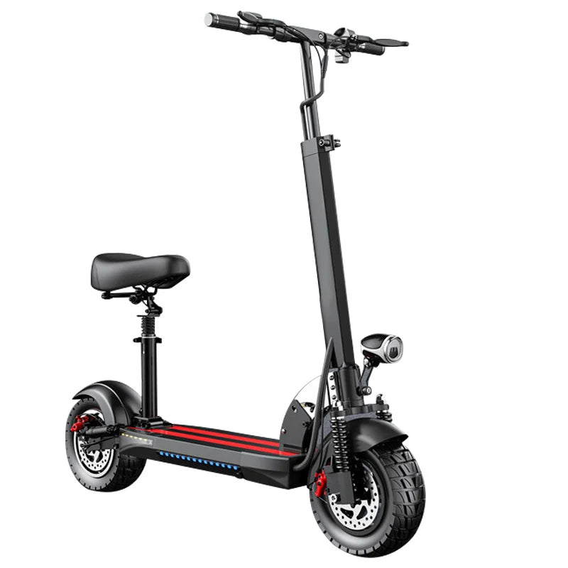 KTX-247635 800W Waterproof Folding Electric Scooter for Adults - 40-60km Range, Max Speed 50km/h, LED Lights, 150kg Capacity