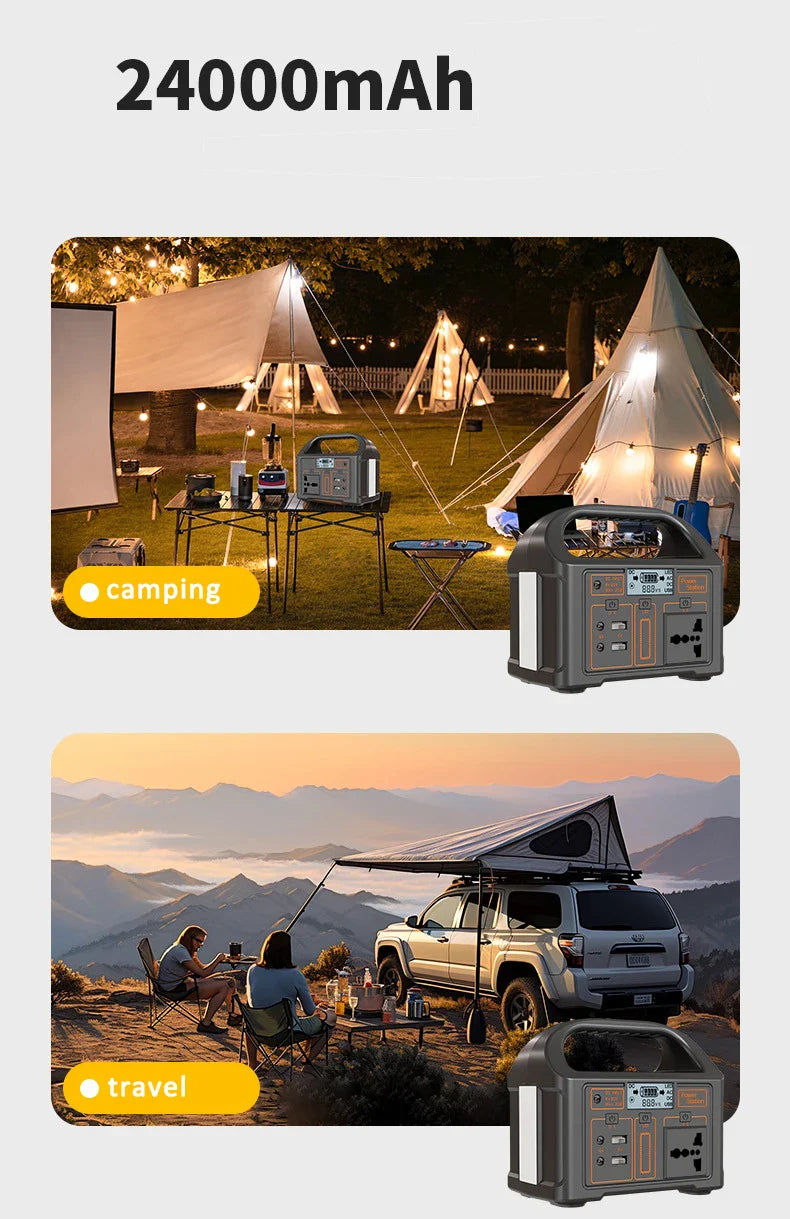 KTX-248787 Portable 100W Power Station with 24000mAh Battery for Camping and Outdoor Use