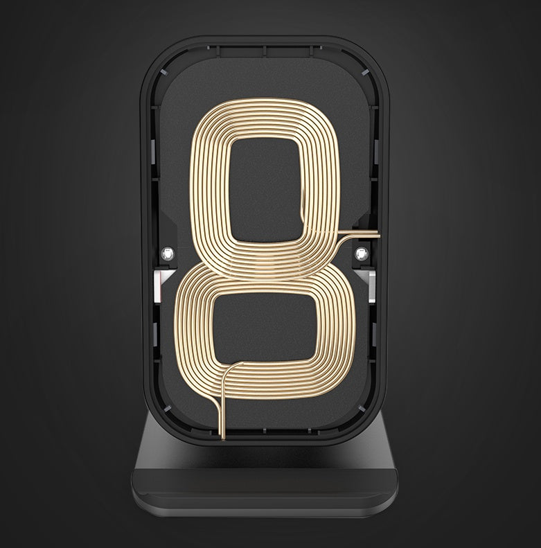 KTX-249491 Aluminum Alloy Wireless Charger with Desktop Stand - Fast Charge Support and Indicator Light