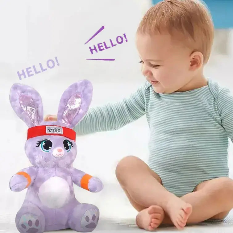 KTX-249683 Dancing Talking Plush Rabbit Doll Toy with Voice Control for Babies and Kids