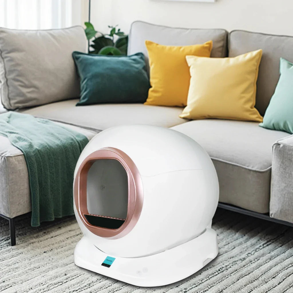 KTX-249875 Smart Extra Large Cat Litter Box with Self-Cleaning Function and Health Monitoring App