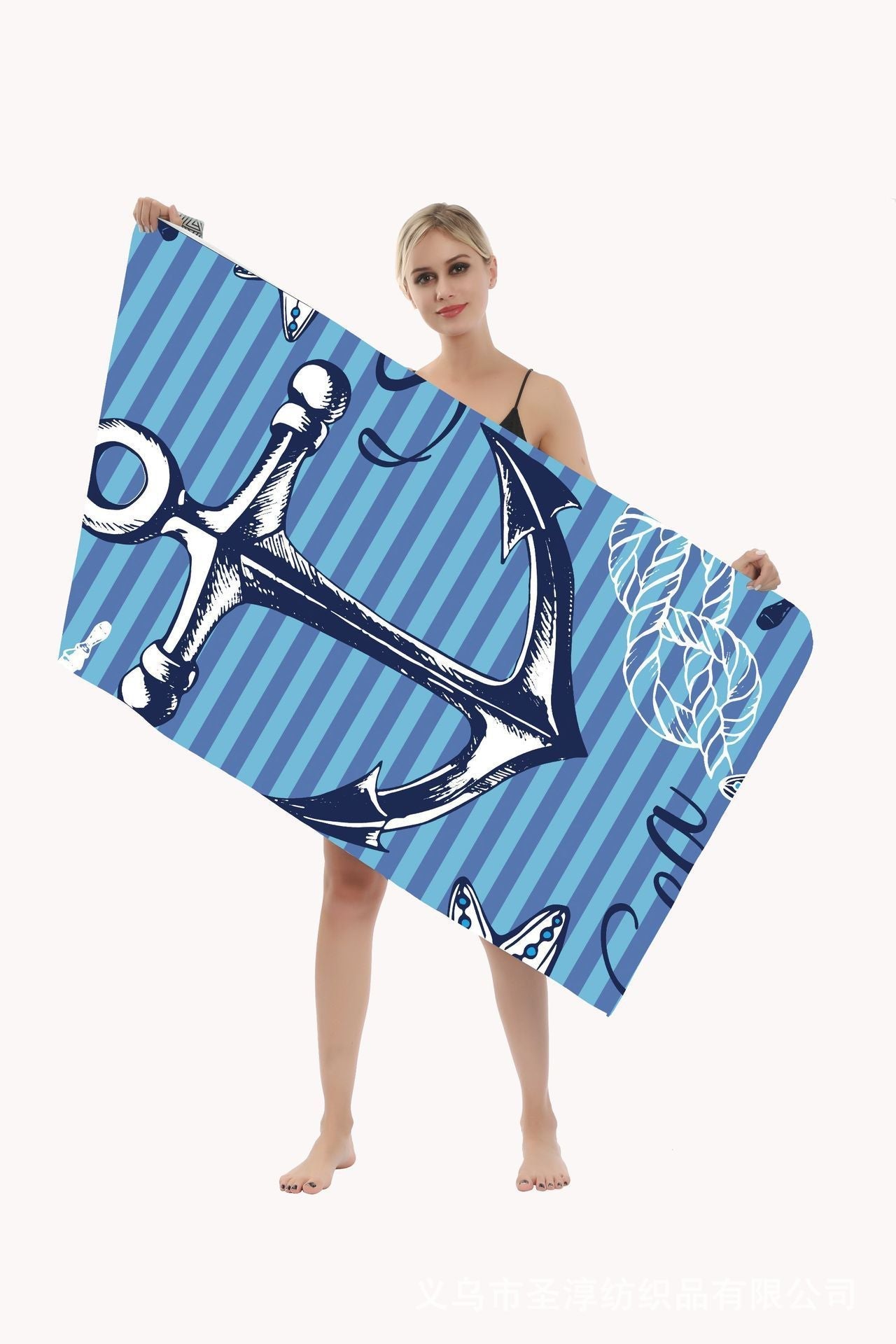 KTX-250003 Quick-drying Microfiber Beach Towel - Duplex Printing Designs: Turtle, Dolphin, Coconut Tree, Pineapple & More