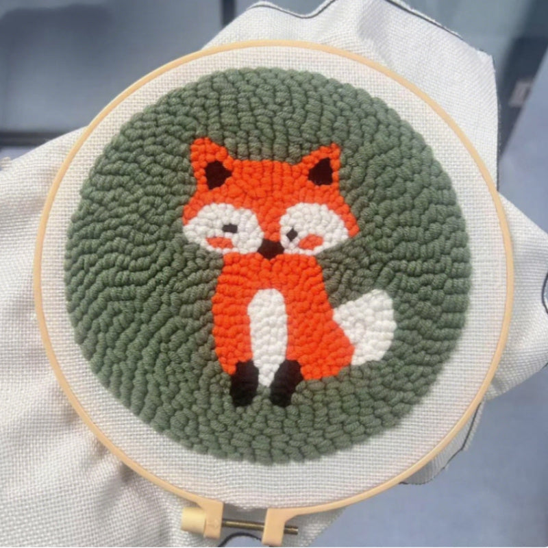 KTX-250579 Cute Cartoon Embroidery Craft Suit for Beginners - Turtle, Sheep, Horse, Fox, Butterfly, Mermaid Designs