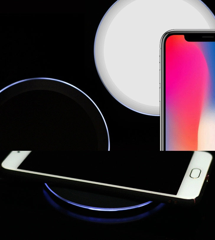 KTX-251795 Ultra-Thin Wireless Mobile Phone Charger with Indication Function and USB Interface