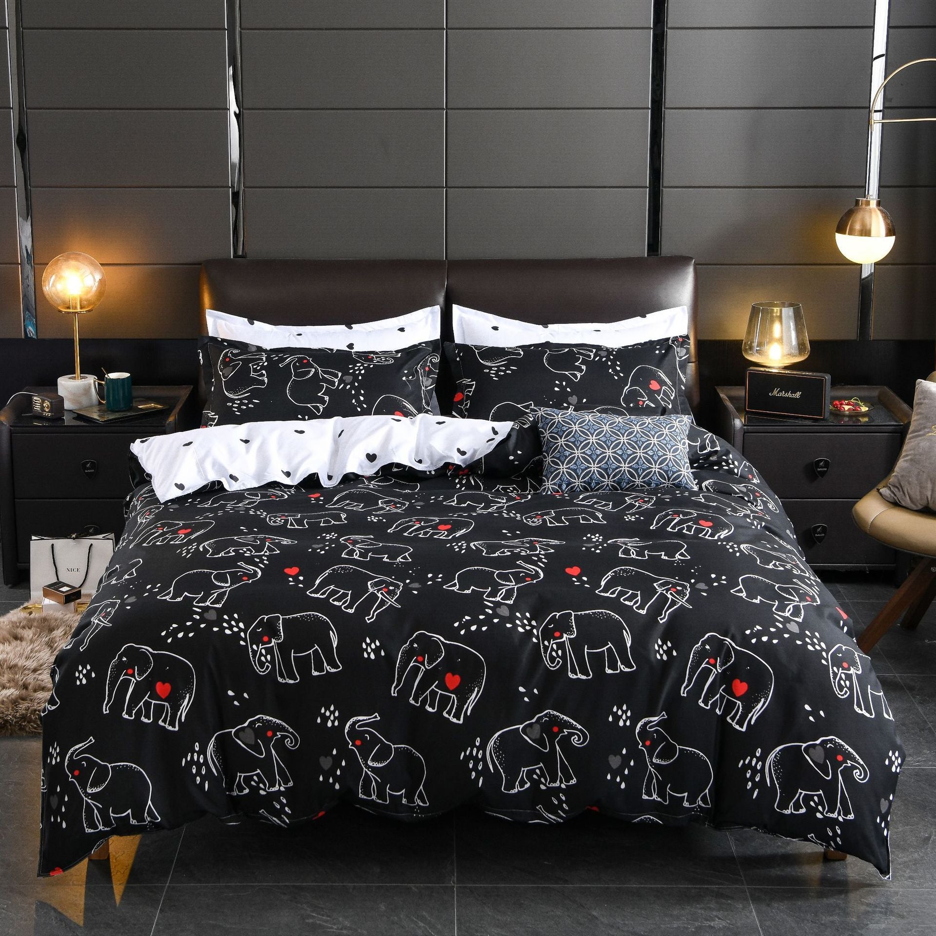 KTX-252051 Three-Piece Cartoon Floral Bedding Set in Aloe Cotton with Pillowcases