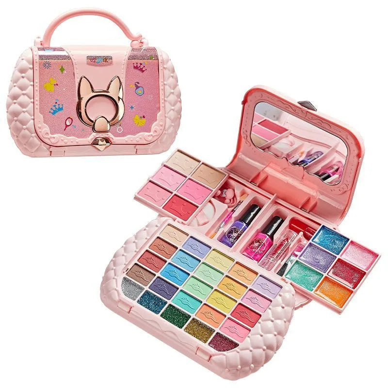 KTX-252563 Non-Toxic Washable Makeup Pretend Play Kit for Girls Ages 2-13