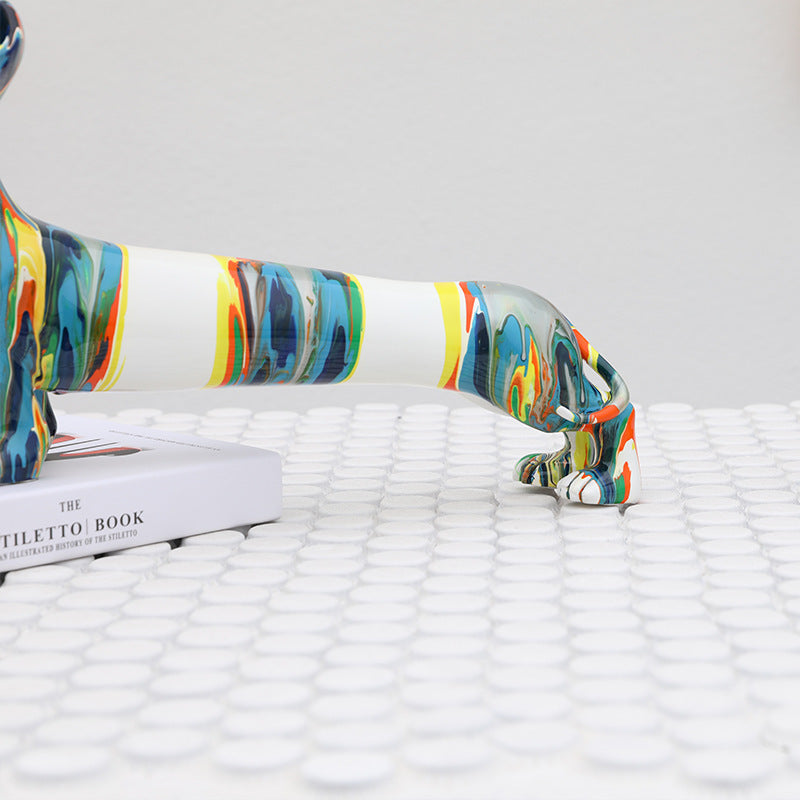 KTX-252819 Dachshund Dog Resin Craft Ornament – Modern Animal Decor, 43x11x22.5 cm