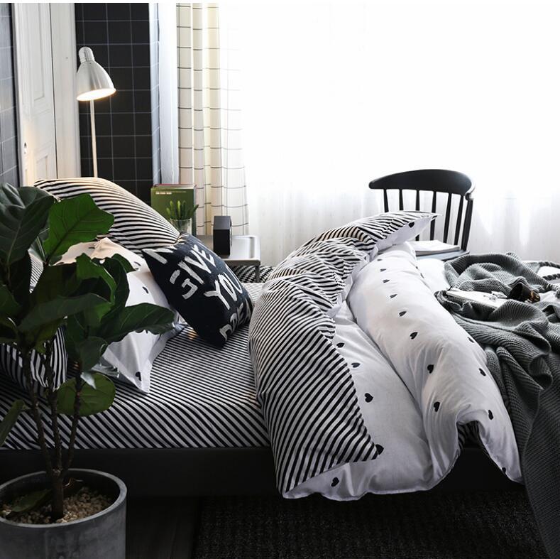 KTX-253203 Cotton Wash Three-Piece Bedding Set in Various Sizes