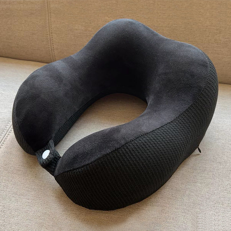 KTX-253843 U-Shaped Memory Foam Travel Pillow with Mesh Fabric for Neck Support