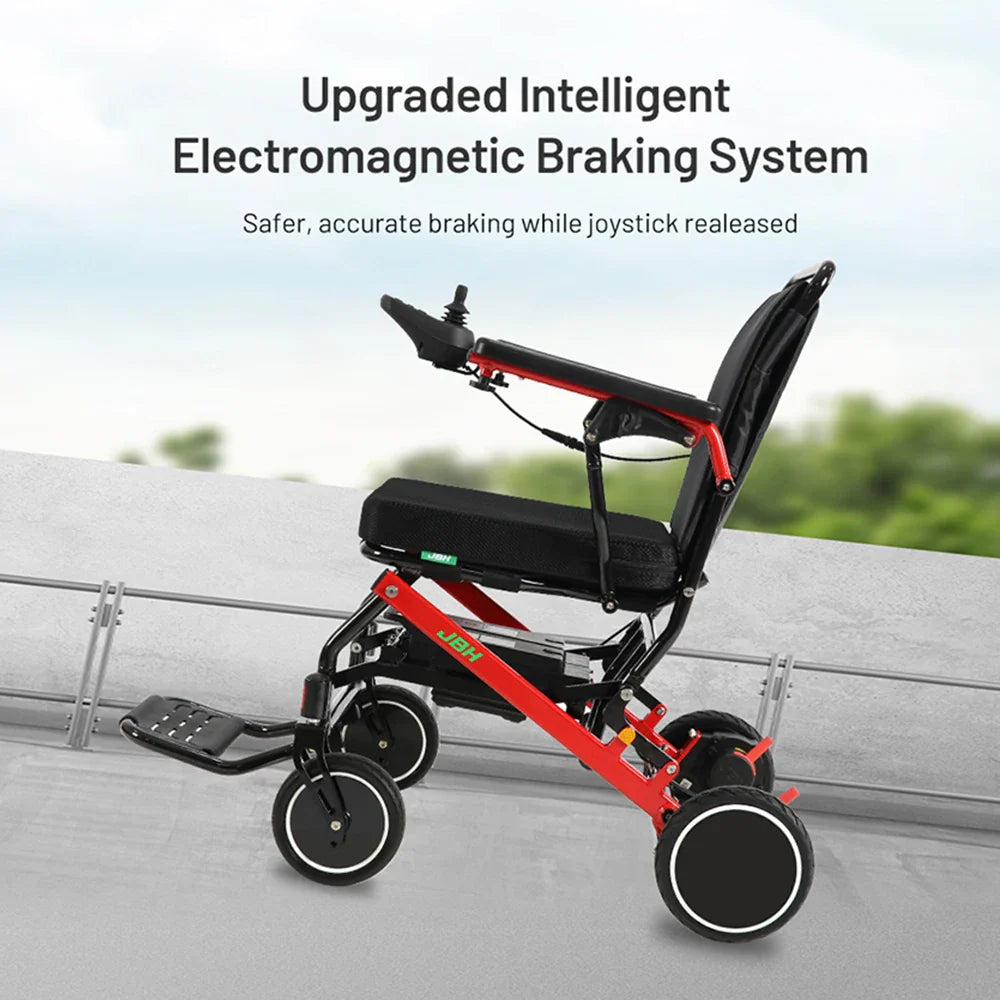 KTX-253907 Aluminum Alloy Electric Folding Portable Wheelchair with 20km Driving Range and Removable Battery