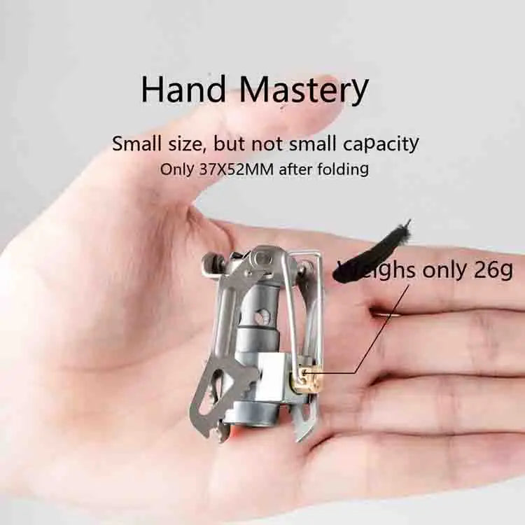 KTX-254547 Ultra-light BRS Titanium Alloy Folding Camping Stove 3000T 25g for Outdoor Hiking