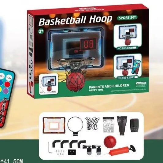 KTX-254867 Mini Over-the-Door Basketball Hoop with Scoreboard for Kids, Ages 2 and Up