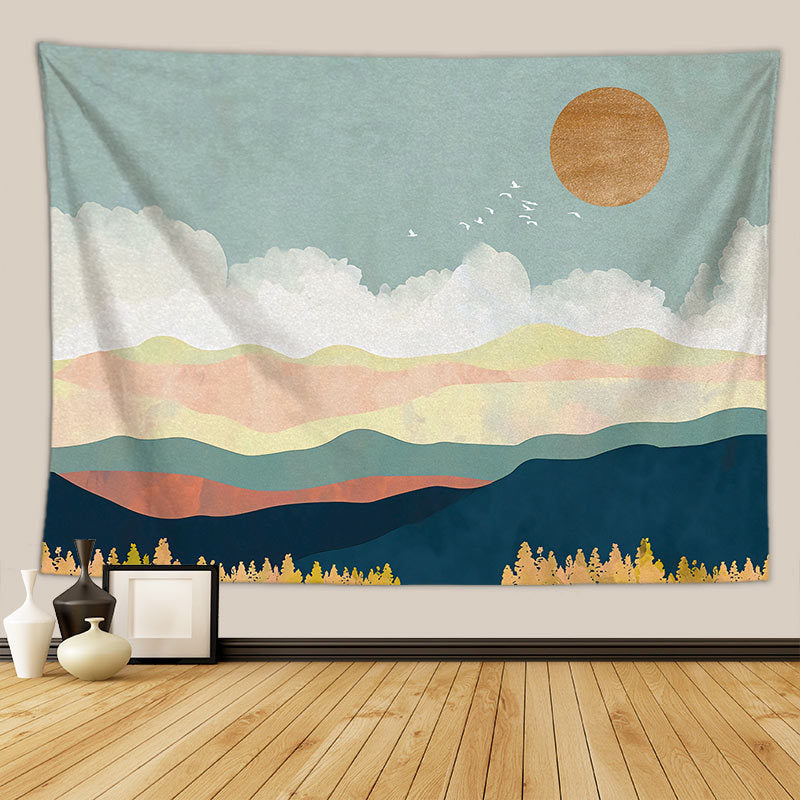 KTX-255507 Beach Tapestry in Various Sizes - Made from Durable Polyester Fiber