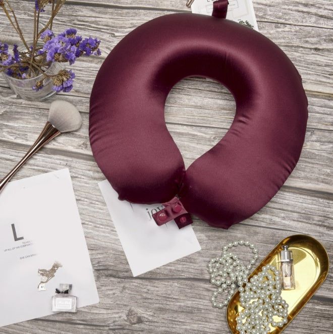 KTX-256147 Silkworm Silk U-shaped Pillow with Nano Foam Filling for Comfort