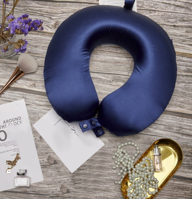 KTX-256147 Silkworm Silk U-shaped Pillow with Nano Foam Filling for Comfort