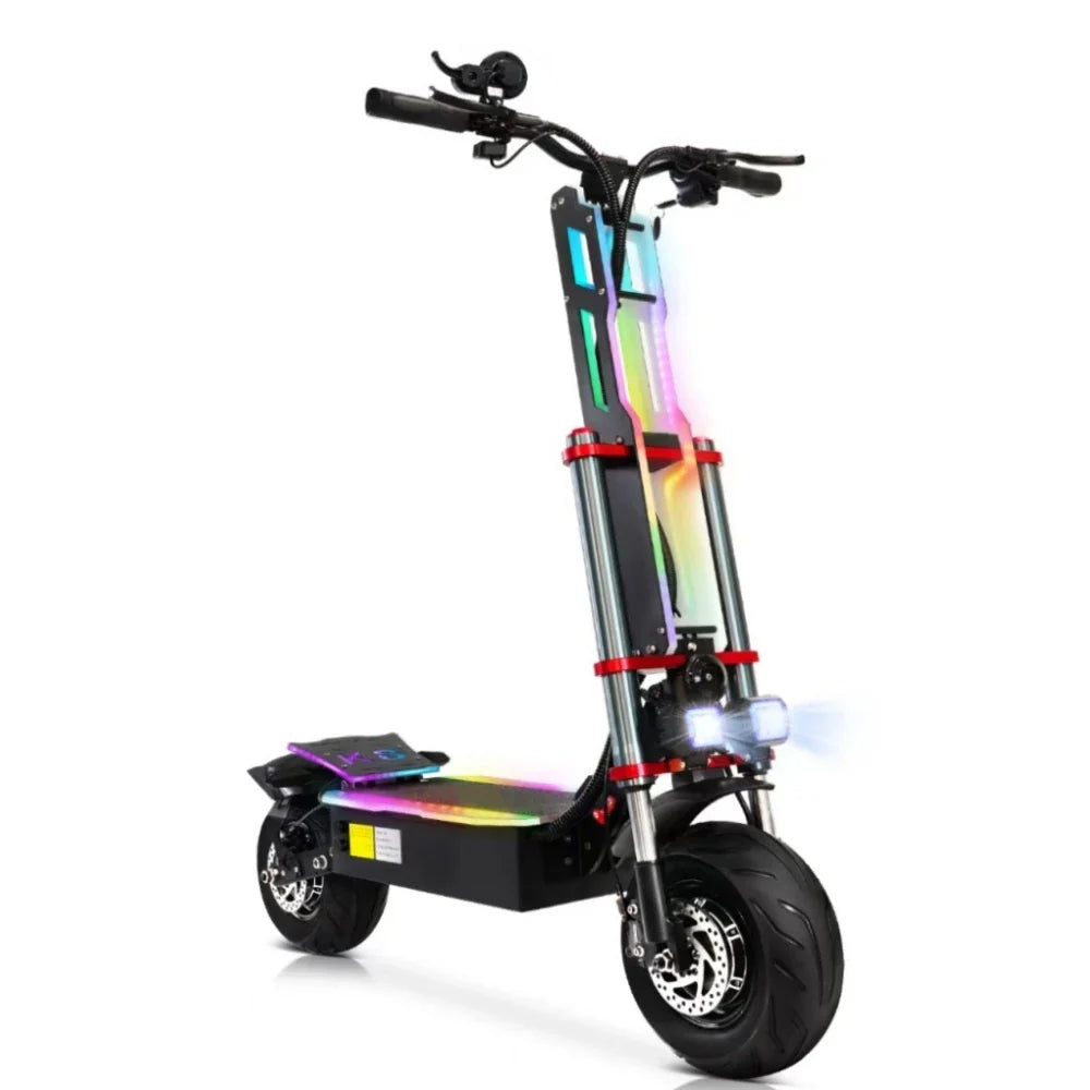 KTX-256211 Foldable 12-Inch Electric Scooter with Lithium Battery, Full Suspension, and 80-100km Range