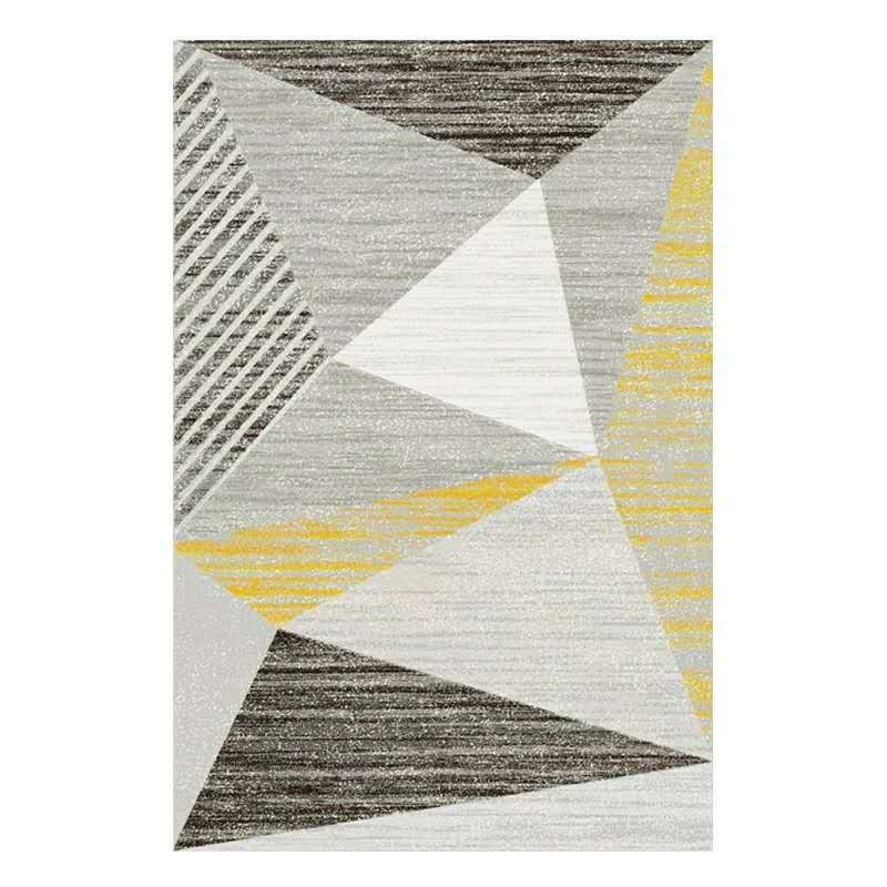 KTX-257171 Striped Polyester Fiber Rectangular Carpet for Living Room, Bedroom, and Cloakroom - Multiple Sizes Available