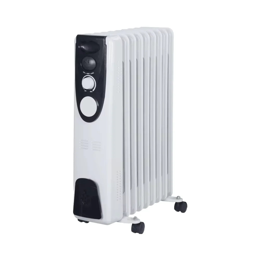 KTX-258259 Oil Filled Radiator Heater 1000-2600W with Adjustable Thermostat and Overheat Protection for Home and Office Use