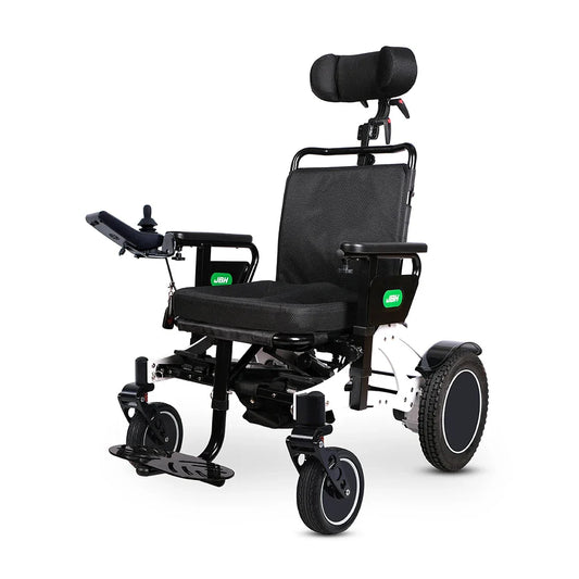 KTX-258515 Auto Folding Power Wheelchair with Headrest for Disabled and Elderly, Lightweight Aluminum Alloy, 250W Dual Motors, 20km Range, Compact Design