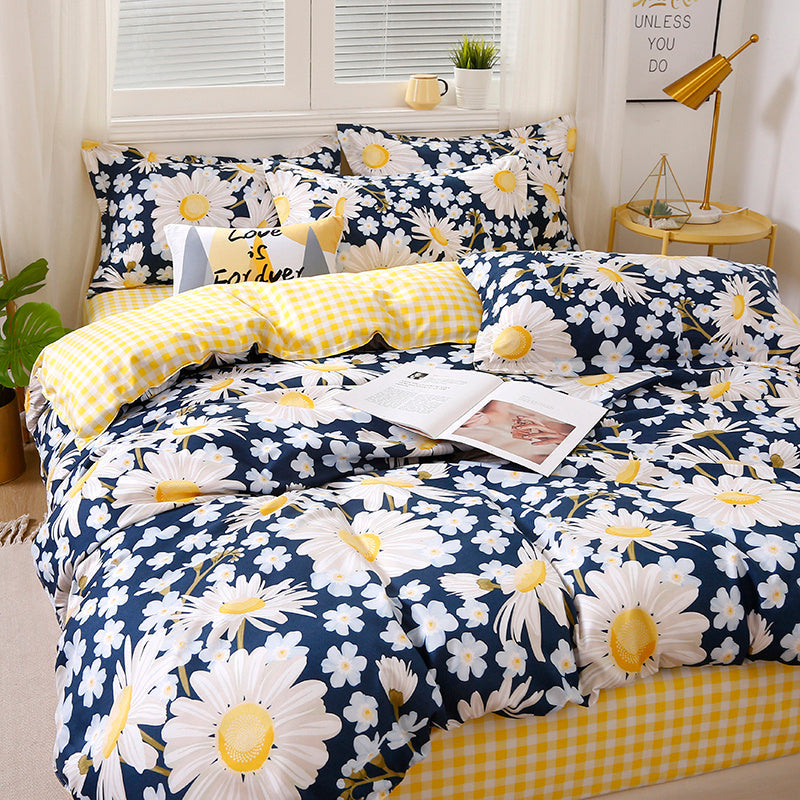 KTX-259475 Elegant Four-Piece Bedding Set with Duvet Covers and Bed Sheets in Multiple Sizes