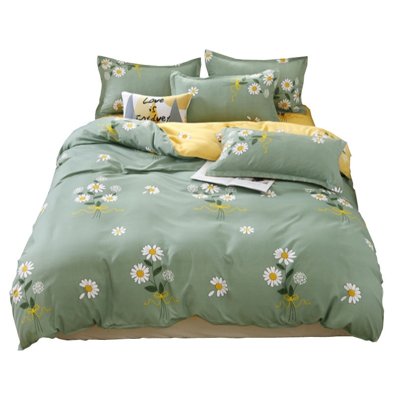 KTX-259475 Elegant Four-Piece Bedding Set with Duvet Covers and Bed Sheets in Multiple Sizes