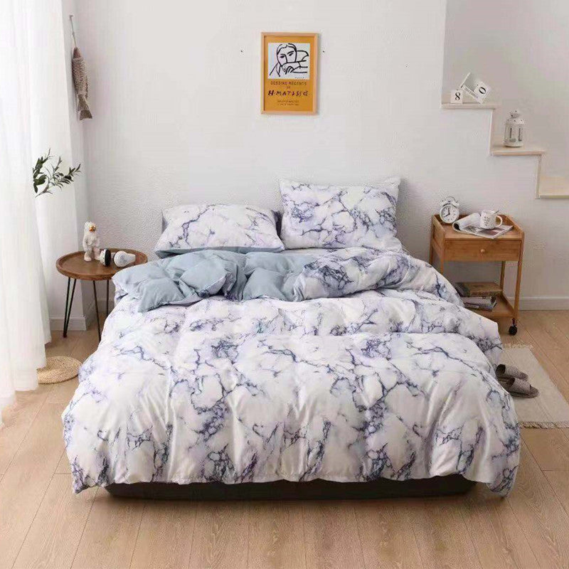 KTX-262099 Textured Stone Quilt Cover Set with Pillowcases in Various Sizes