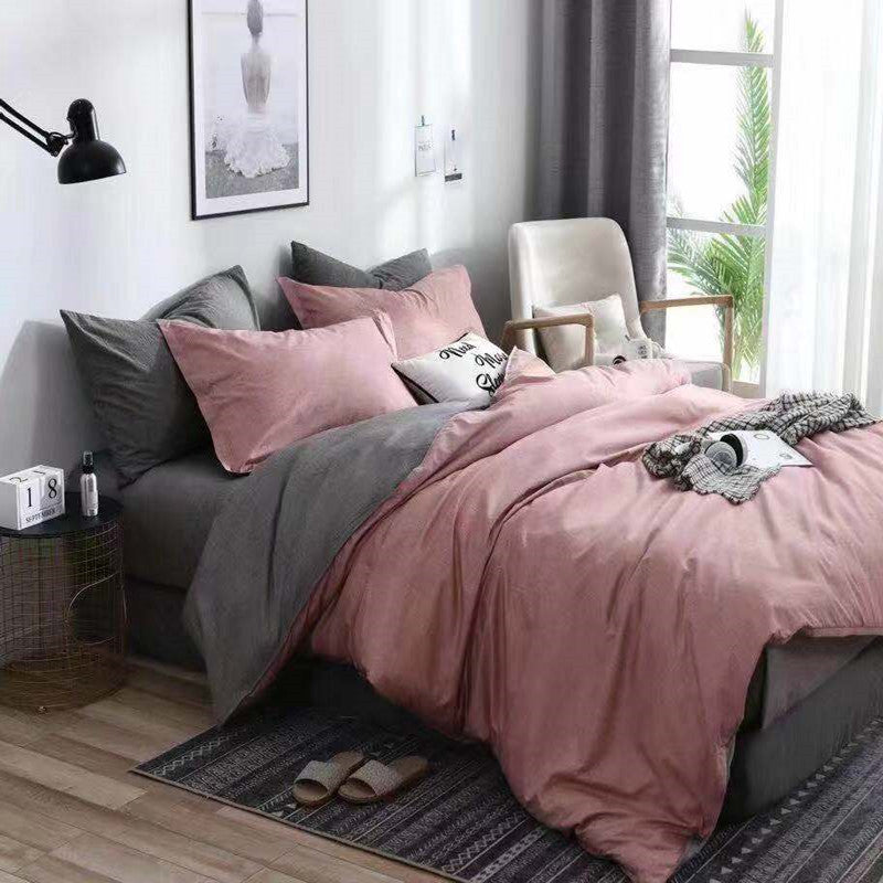 KTX-262099 Textured Stone Quilt Cover Set with Pillowcases in Various Sizes