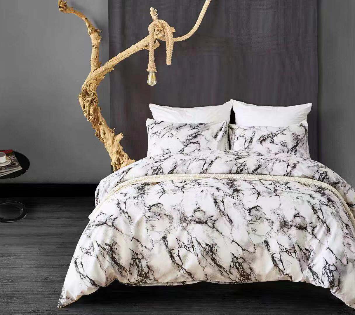 KTX-262099 Textured Stone Quilt Cover Set with Pillowcases in Various Sizes