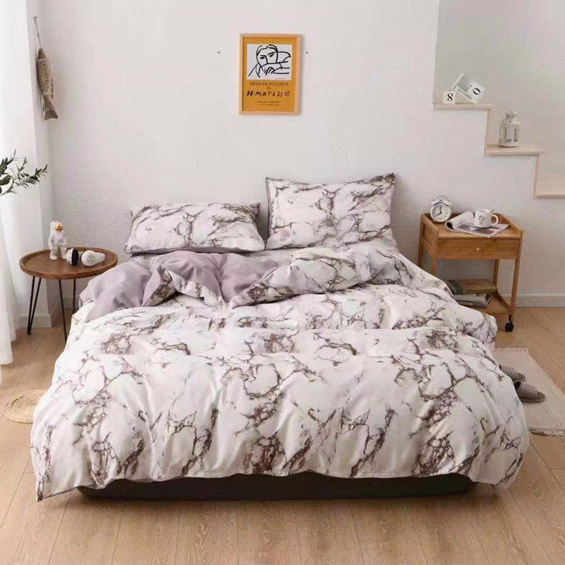 KTX-262099 Textured Stone Quilt Cover Set with Pillowcases in Various Sizes