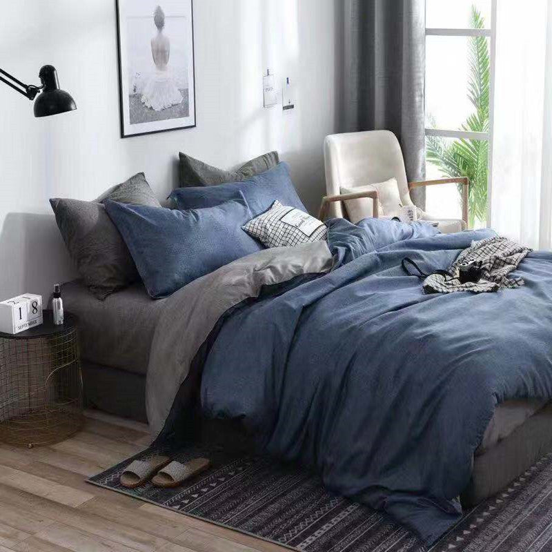 KTX-262099 Textured Stone Quilt Cover Set with Pillowcases in Various Sizes