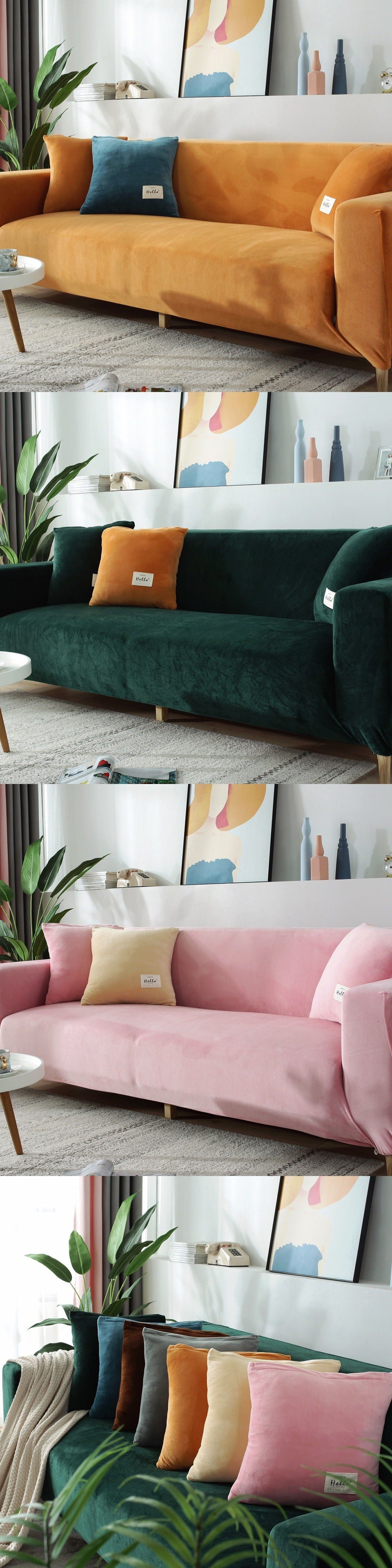 KTX-262995 All-Season Universal Elastic Sofa Cover for Single to Four-Seater in Various Colors