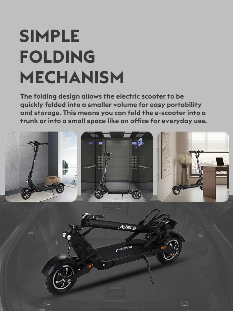 KTX-263443 Powerful 2000W Adult E-Scooter, Foldable, 52V 18.2Ah, Waterproof, Full Suspension, 60-80km Range